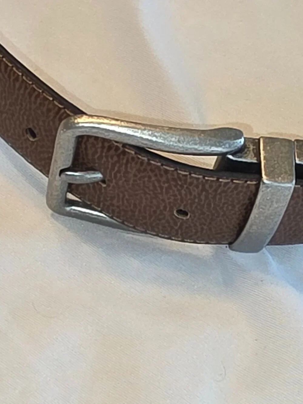 Brown Belt Silver Buckle Accessory Sz 32 Traditional School Uniform Approved